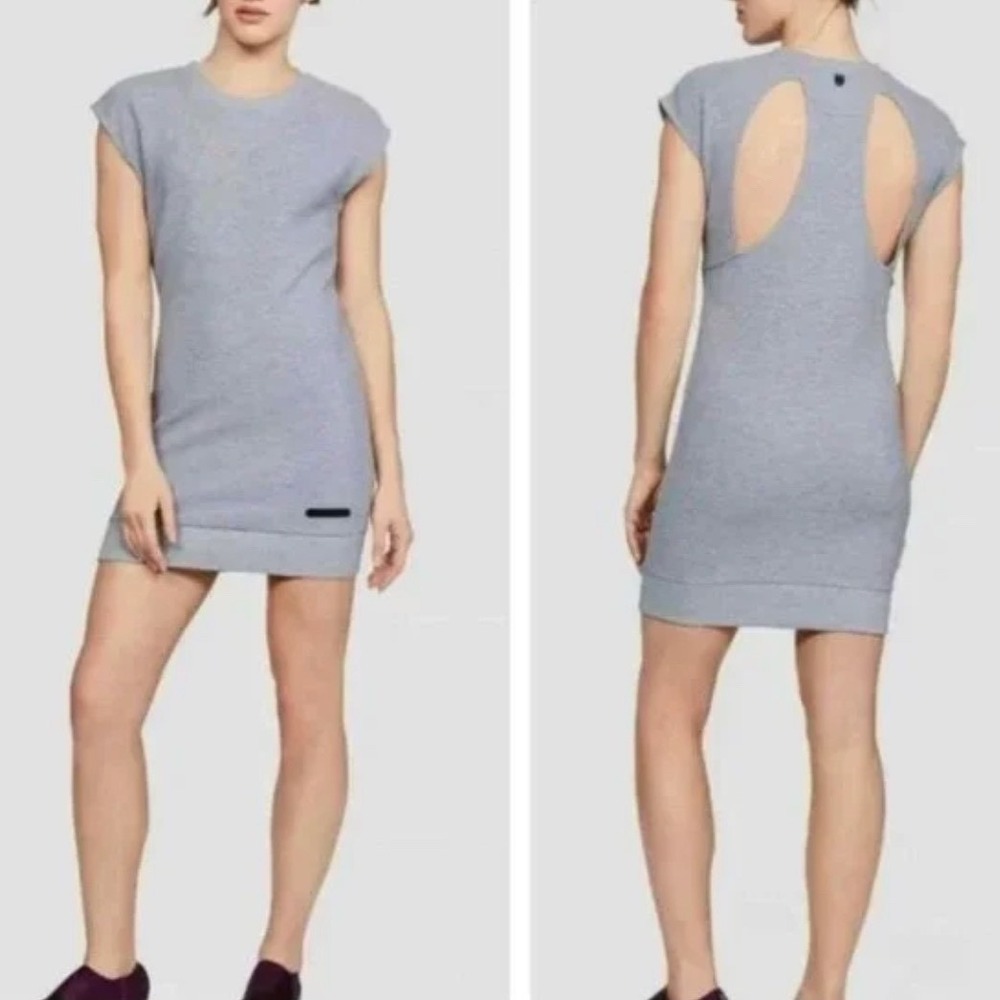 Under Armour Unstoppable Athletic Tennis Dress in Gray‎ Cutout Back Size Small